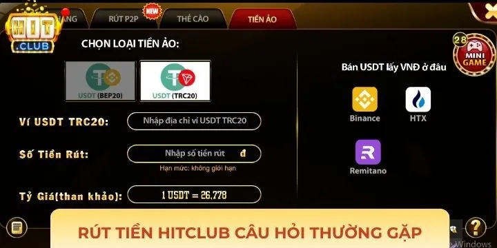 FAQ - Giải đáp thắc mắc về thủ tục thanh toán trên Hitclub