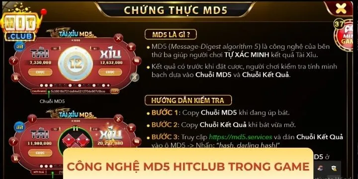 Ứng dụng công nghệ MD5 Hitclub trong game