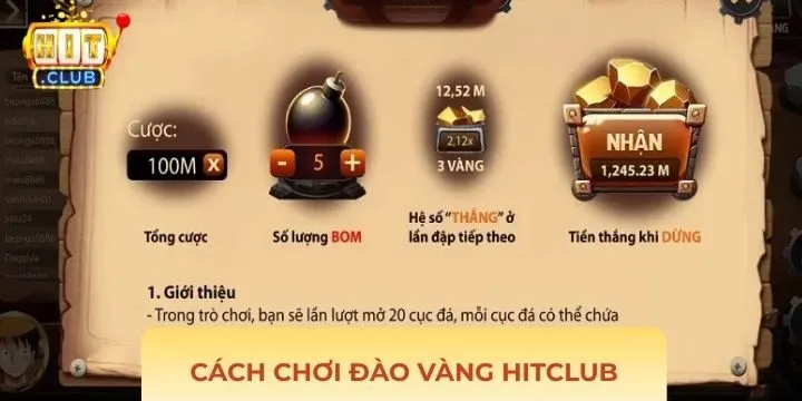 Chi tiết cách chơi Đào Vàng Hitclub cho tân binh