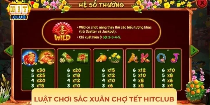 Hướng dẫn chơi sắc xuân chợ tết Hitclub cực dễ hiểu