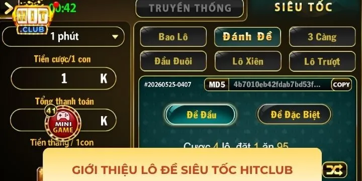 Siêu phẩm lô đề siêu tốc Hitclub kiếm thưởng nhanh
