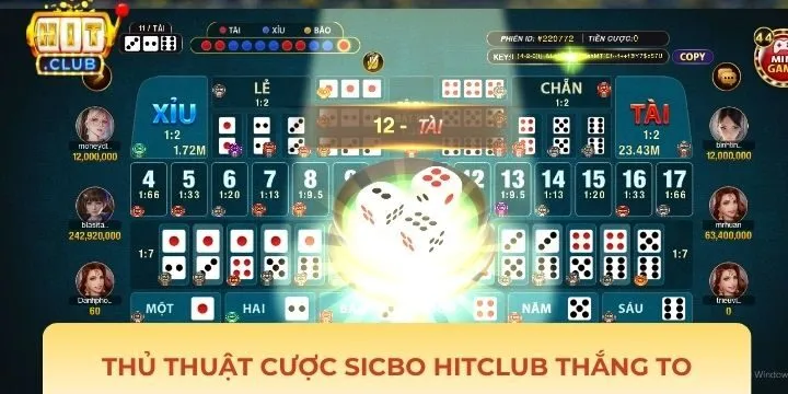 Bỏ túi vài thuật thuật ha ho khi chơi Sicbo Hitclub