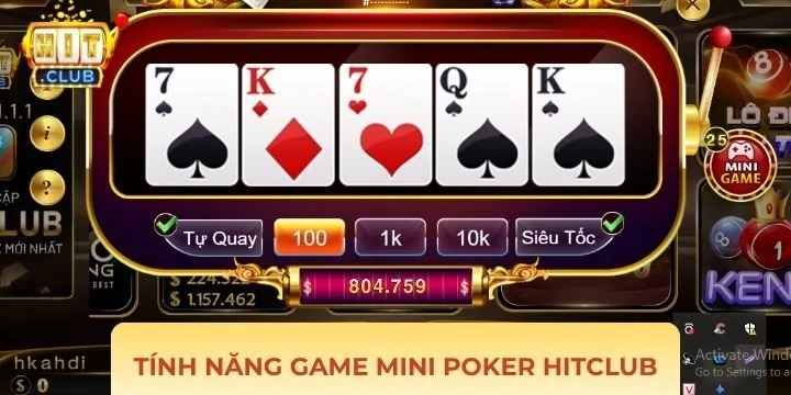 Cách chơi Mini poker Hitclub chuẩn xác cho người nhập môn